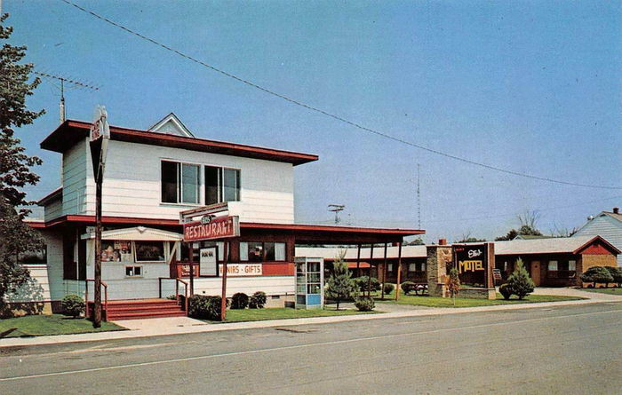 Ellis Motel & Restaurant - Old Postcard